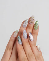 Monet's Canvas press-on nails — Monet's Garden, Hand-painted Wildflowers