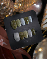 Moss Code press-on nails — Vintage Olive Green &