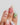 My Lulu short almond press-on nails with pastel cat portrait and glitter star details