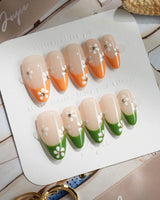 Olive & Ginger Bloom - Joyeenails - FT018 - XS / Medium Almond