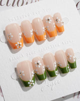 Olive & Ginger Bloom - Joyeenails - FT018 - XS / Short Coffin