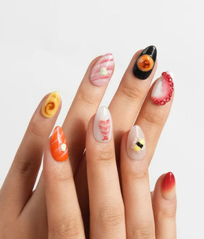 Omakase handmade 3D sushi press-on nails image 3