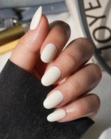 Pastel Press On Nails – Handmade Butter Yellow, Lilac & Blue – Matte or Glossy – 7 Colors Oat Milk press on nails, handmade custom nails by Joyeenails