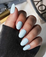 Pastel Press On Nails – Handmade Butter Yellow, Lilac & Blue – Matte or Glossy – 7 Colors Sky press on nails, handmade custom nails by Joyeenails