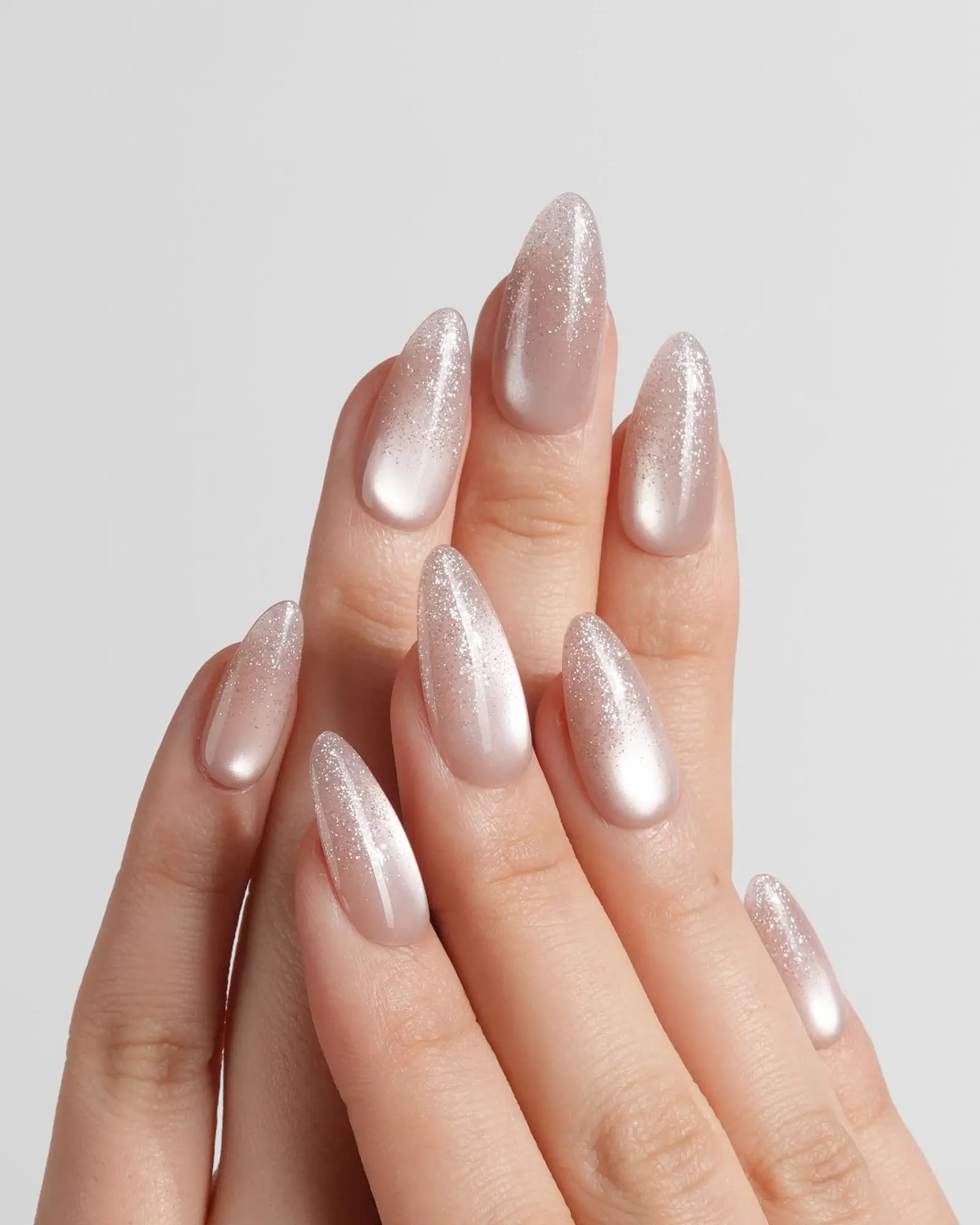 Pink Tulle — Nude Glitter Press-On Nails | Joyee Nails