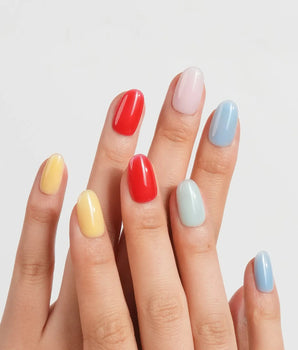 Popsicle candy color block press-on nails by Joyee Nails - image 2