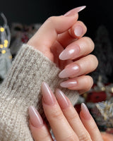 Pure Touch handmade press-on nails featuring Minimalist Nude Pink,ombre