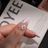Sakura Fall handmade press-on nails in short almond shape by Joyee Nails
