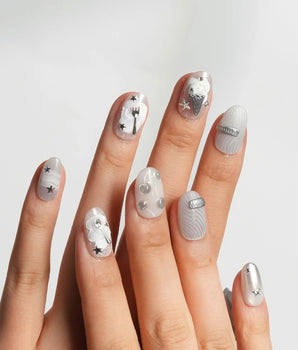 Silver Spoon chrome dessert press-on nails by Joyee Nails - image 3