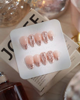 Solar Cycle press-on nails — Icy Nude Pink &