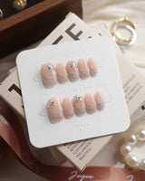Spotlight Muse Extra Short Square press on nails, handmade custom nails by Joyeenails