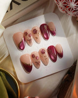 Sugar Thorn nails — Classic Rose Red, 3D by Joyee Nails