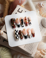 THE GAMBIT Medium Coffin press on nails, handmade custom nails by Joyeenails