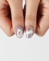 THE UTOPIA press-on nails — Dreamy Aurora Purple, Hand-painted