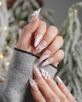 Warm Sweater nails — Misty Nude Pink & by Joyee Nails