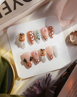 Winter Fawn nails — Caramel Brown & Creamy by Joyee Nails