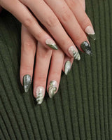 Pine Dream nails — Winter Christmas Green, 3D by Joyee Nails