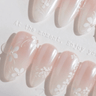 Pink ombre press-on nails with gradient design by Joyee Nails