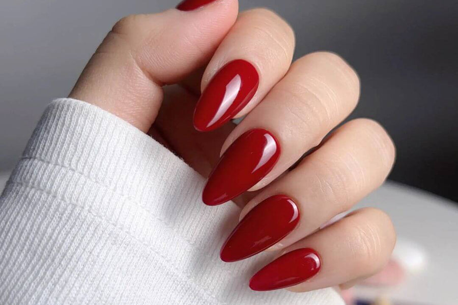 Solid color press-on nails by Joyee Nails — elegant classy wedding nails in sheer nude and blush tones