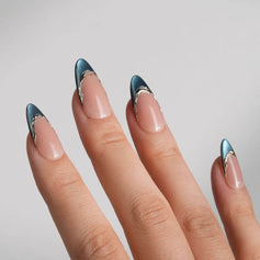 Classic pink and white French tip nails for a timeless look.