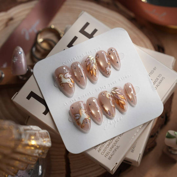 Handmade press-on nails from Joyee Nails new arrivals collection.