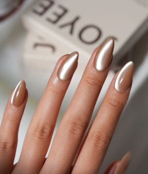 Metallic Cat Eye Press On Nails – Handmade Chrome Magnetic – 16 Colors