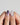 3D spider nails with chrome purple Halloween design