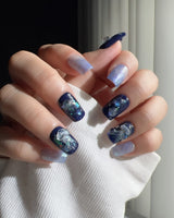 Glow Jellyfish Nails reusable press-ons with statement jellyfish nail art
