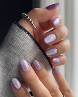 Elegant Purple cat - eye - Joyeenails - CE011 - M / Extra Short Oval