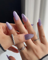 Elegant Purple cat - eye - Joyeenails - CE011 - XS / Short Almond