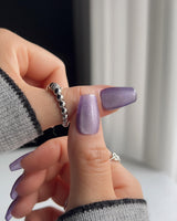 Elegant Purple cat - eye - Joyeenails - CE011 - S / Short Coffin