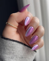 Purple planet custom press-on nails — available in multiple shapes and sizes