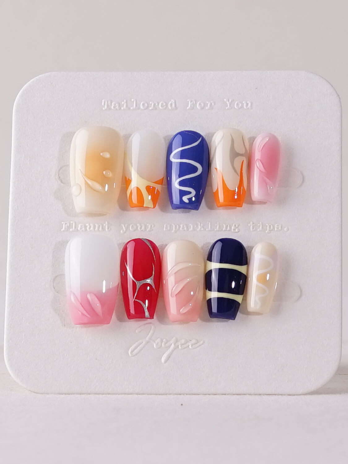 Handmade- Candy Pop Colored Press On Nail Set