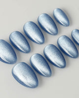 Sky Cat-eye custom press-on nails — available in multiple shapes and sizes