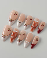 Cherry Miss custom press-on nails — available in multiple shapes and sizes