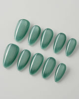 Mint Orb custom press-on nails — available in multiple shapes and sizes
