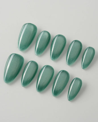 Mint Orb custom press-on nails — available in multiple shapes and sizes