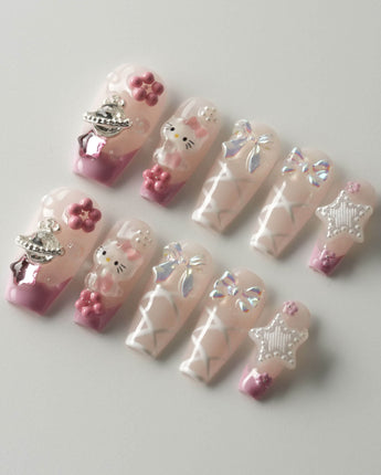 Ballet KT - Rosa Gallia (Co - Creator) 🏆 - Joyeenails - AN050 - XS / Medium Coffin
