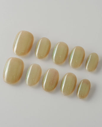 Aurora Mist custom press-on nails — available in multiple shapes and sizes