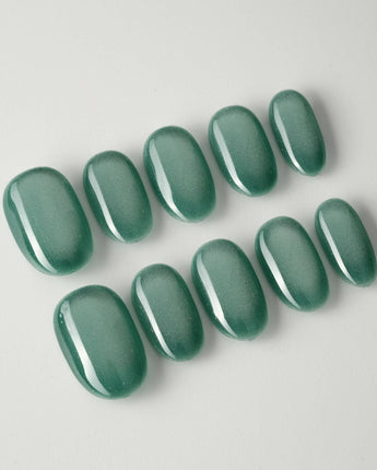 Mint Orb custom press-on nails — available in multiple shapes and sizes