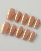 Aurora Flame custom press-on nails — available in multiple shapes and sizes