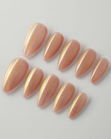 Aurora Flame custom press-on nails — available in multiple shapes and sizes