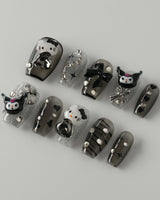 Black KK - Joyeenails - AN027 - XS / Short Coffin