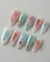 My Backyard custom press-on nails — available in multiple shapes and sizes