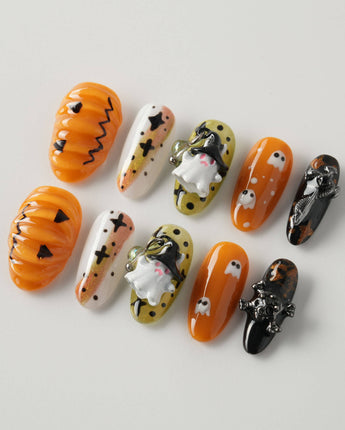Cute Ghost Bibi - Joyeenails - HW013 - XS / Medium Oval