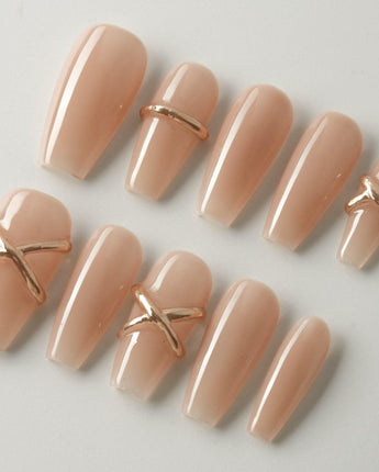 Celestial Union Nude color - Joyeenails - SA034 - XS / Medium Coffin