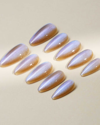 Aurora Icefire custom press-on nails — available in multiple shapes and sizes