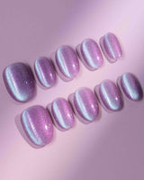Purple planet custom press-on nails — available in multiple shapes and sizes