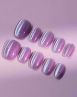Purple planet custom press-on nails — available in multiple shapes and sizes