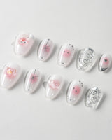 Y2K Love custom press-on nails — available in multiple shapes and sizes